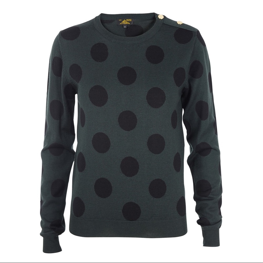 ✨SOLD✨ Le Mont Saint Michel Dots Urban Vintage Sweater XS